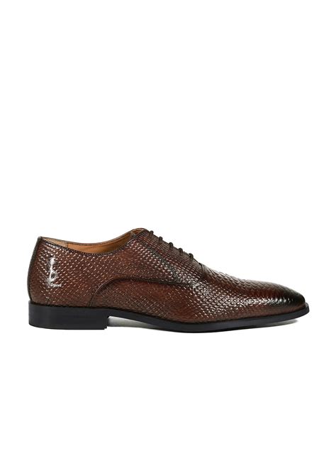 Brunette Brown Italian Crust Leather Formal Derbys