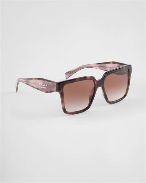 Opaque Gradient Dark Brown Lenses Sunglasses With Prada Logo | PRADA