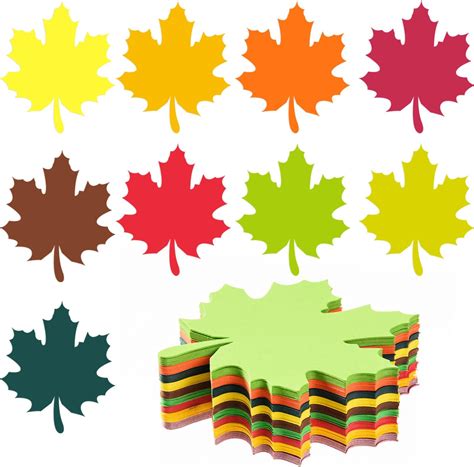 Amazon.com: 360 Pieces Maple Leaves Cutouts Fall Leaf Paper Cut Outs ...