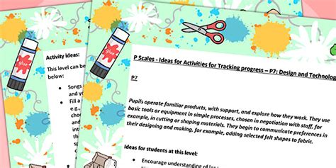 Black and White P Scales Ideas for Activities for Tracking Progress P7 ...