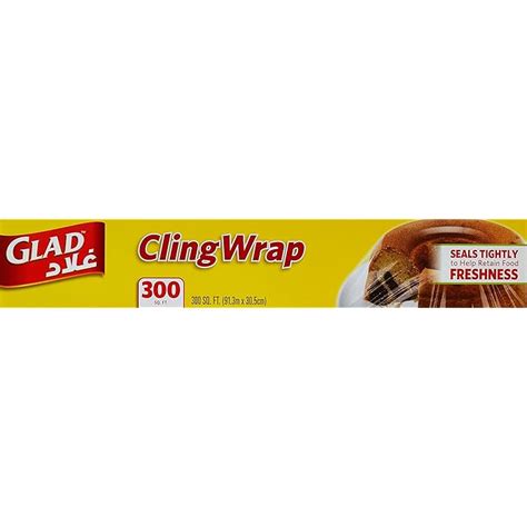 Buy Glad Cling Wrap Plastic Wrap 300 sq. ft. Size 91.3m x 30.5cm 1pc ...