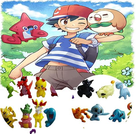 Buy 144 Pieces Mini Poke playset Action Figure Monster Figures Battle ...