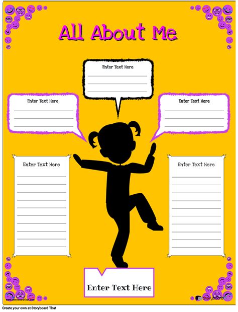All About Me Poster Printable Templates