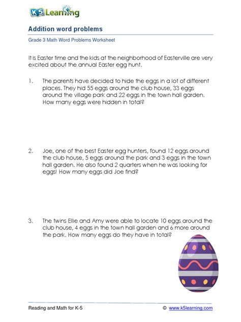 Addition Word Problems STD 3 的图像结果