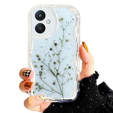 KC Back Cover for Redmi 13C 5G - Curly Wave Flexible Floral Dried ...