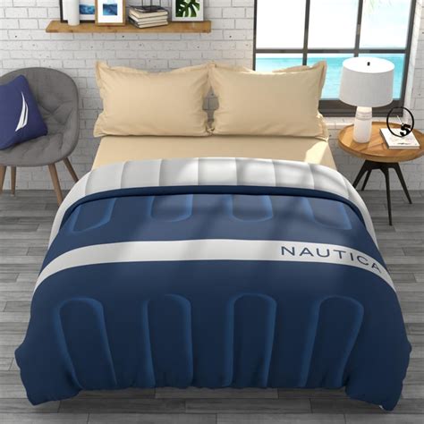 Buy NAUTICA Signature Cotton Printed Double Comforter from Nautica at ...