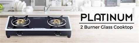 Platinum 2 Burner Glass Cooktop, Black 6mm Toughened Glass with 1 Year ...