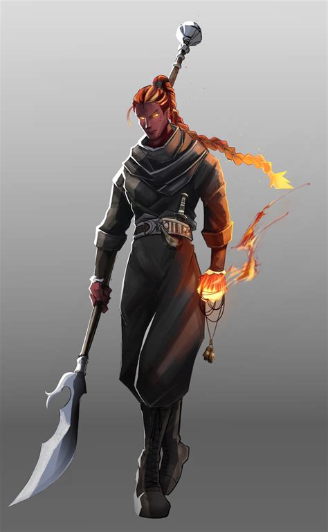 ArtStation - Fire Desert Genasi - DnD 5E