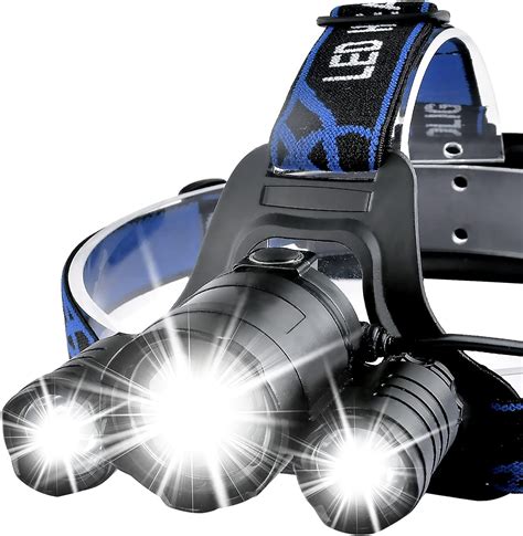 Buy KEXIAVA Black Headlamp Rechargeable Battery Powered Ultra Bright ...