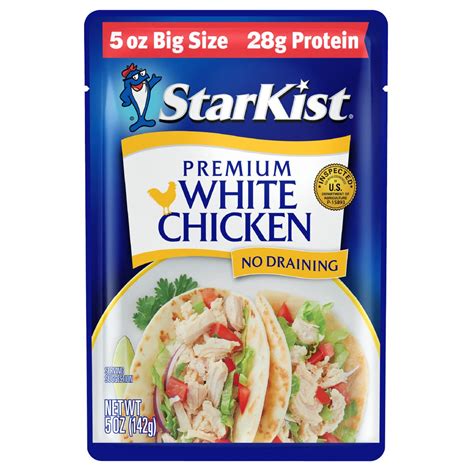 Amazon.com: StarKist Premium White Chicken, 5 oz Pouch (Pack of 12 ...