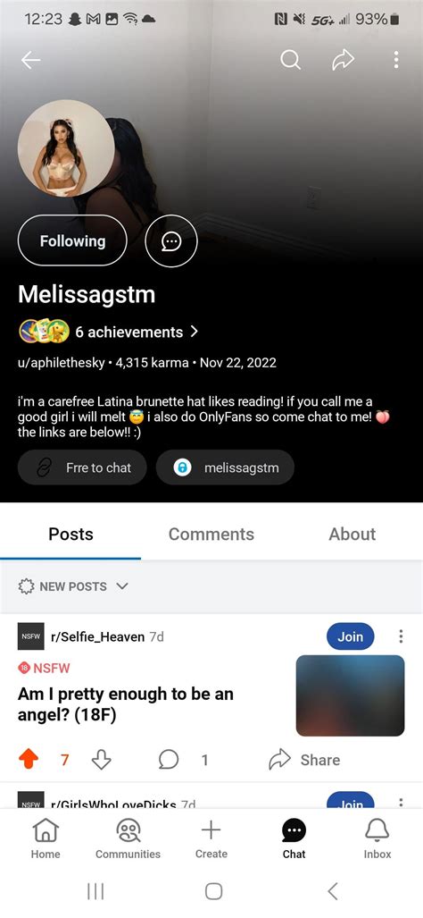 I don't know if it's really her but it does have links to her Onlyfans. : r/melissagstmOf
