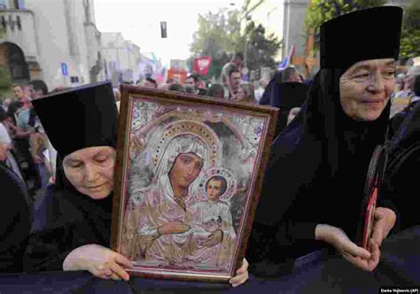 Serbia's Orthodox Christians March Against EuroPride Event