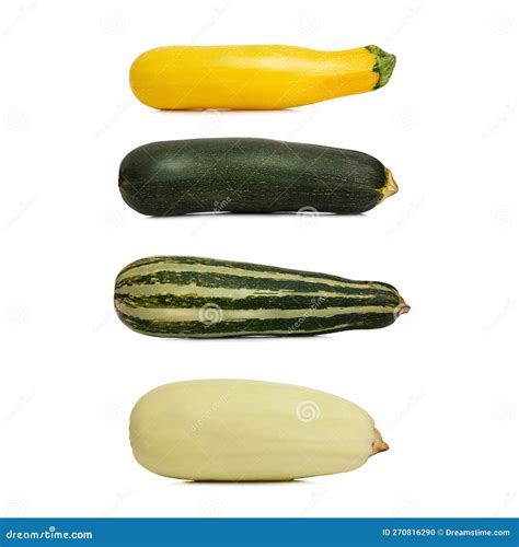 Zucchini of Different Varieties, Shapes and Size. Green, Striped, Yellow. Fresh Vegetables from ...