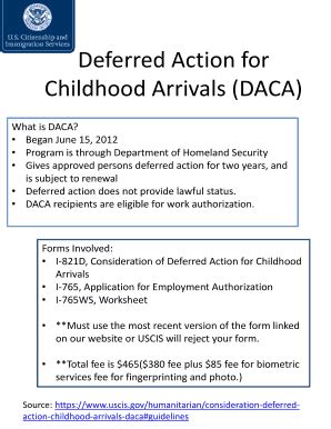 Fillable Online Deferred Action for Childhood Arrivals (DACA) Fax Email ...