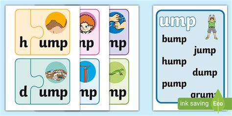 'ump' Onset and Rime Jigsaw (teacher made) - Twinkl