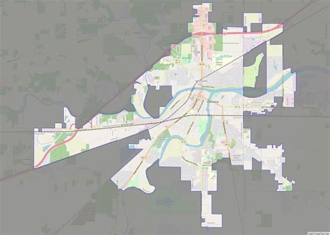 Map of Defiance city, Ohio - Thong Thai Real
