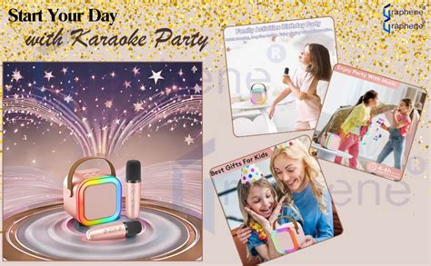 Buy GRAPHENE Karaoke Machine for Kids Adults Rechargeable Wireless Mic ...