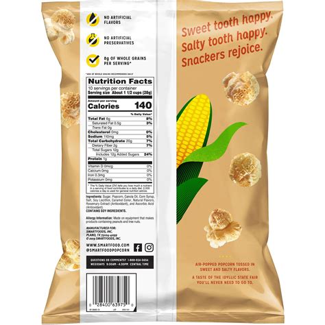 Smartfood Kettle Corn Nutrition Facts | Besto Blog
