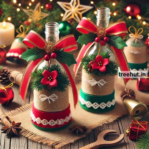 Christmas Bells Bottle Decoration Ideas, Bottle Craft Ideas