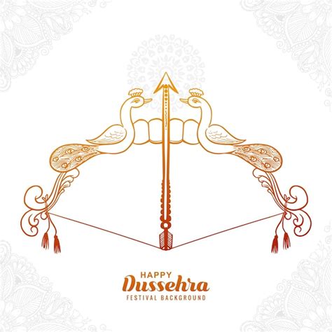 Happy dussehra festival card background | Free Vector
