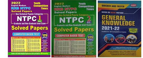 Amazon.in: Buy English Medium RRB NTPC Solved Papers Volume 1+2 (2022 ...