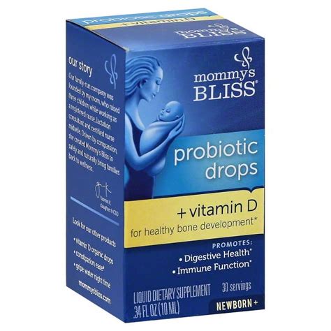 Mommy's Bliss Probiotic Drops + Vitamin D for Baby, Newborn Digestion ...