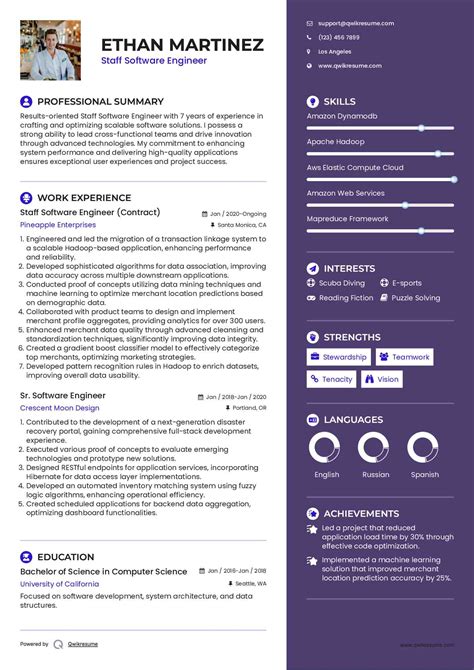 10+ Staff Software Engineer Resume Samples & Templates for 2025