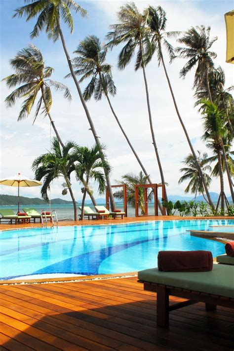 Download wallpaper 800x1200 tropical, resort, palm trees, beautiful ...