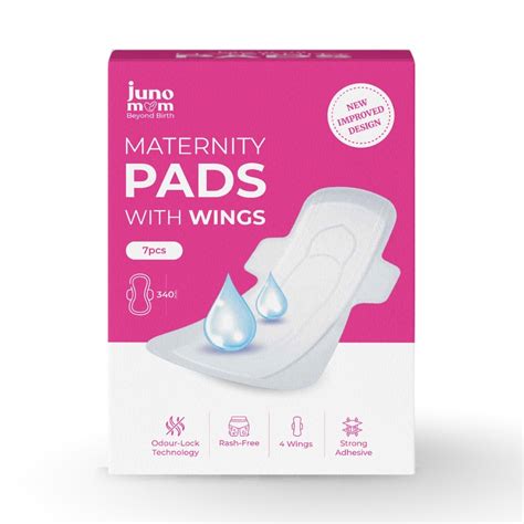 Juno Mom Maternity Pads | 7 Pads | 100% Rash Free | Extra Wide & Long ...