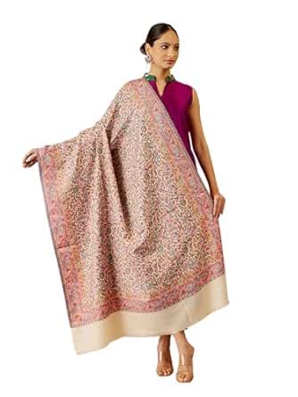 Pashmoda Women Gulzar Kaani Wool Blend Kashmiri Shawl, Stole, Scarf ...
