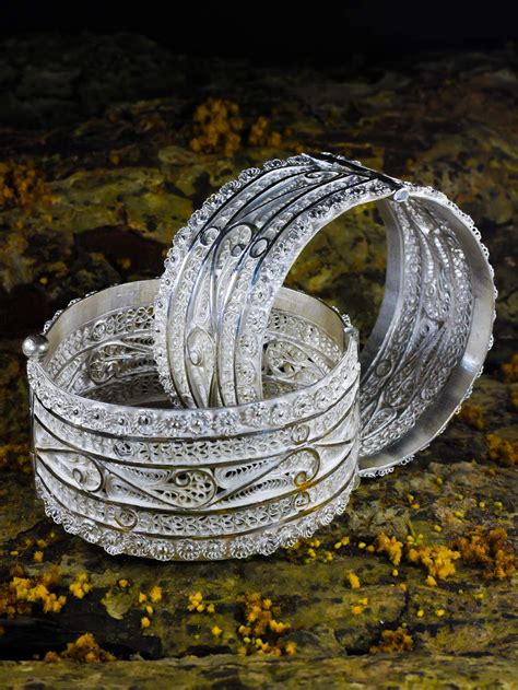 Silver Bangles online for women | Silverlinings | Handmade Filigree