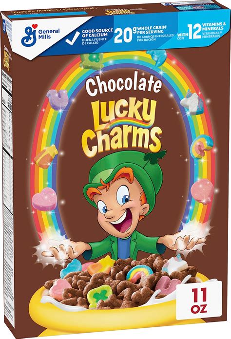 Amazon.com: Chocolate Lucky Charms, Chocolate Flavored Cereal with ...
