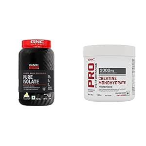 GNC Amp Pure Isolate Whey,Powder,Zero Carb Vanilla Custard 2Lbs + Pro ...