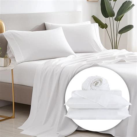 Amazon.com: PETER CAI King Bed Sheets Set - Hotel-Quality Bedding Set ...