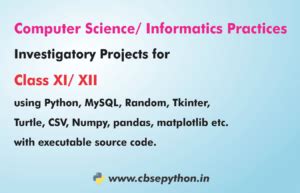 Image result for Computer Science Projects Class 12 Python