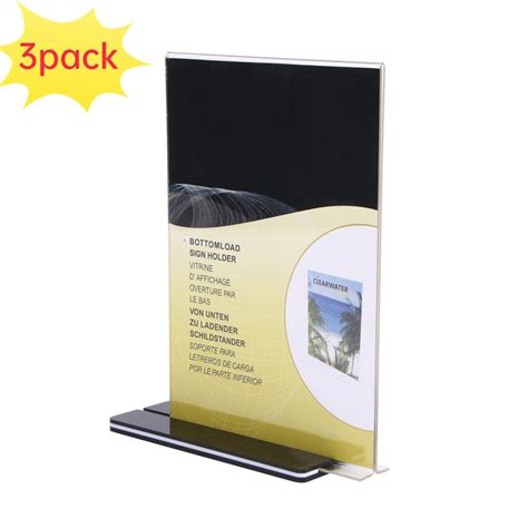 3pcs Acrylic Display Board Desktop Conference Table Card List Table ...