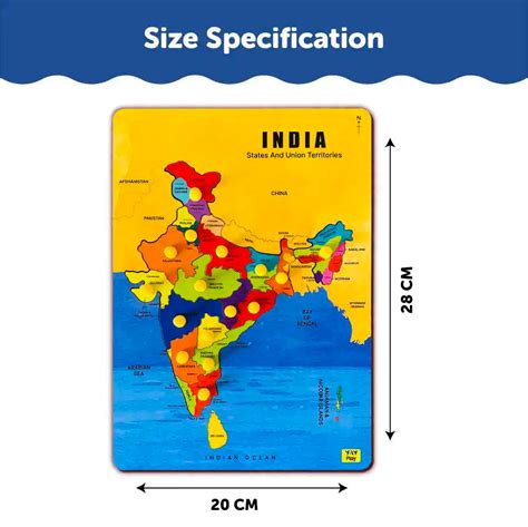 India Map Knob Puzzles for Kids 3+ Years – Mini Leaves