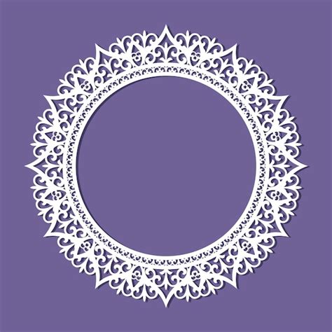 Laserowo wycinane wektor ozdobne ramki. Ramka na zdjęcia z koronką do ...