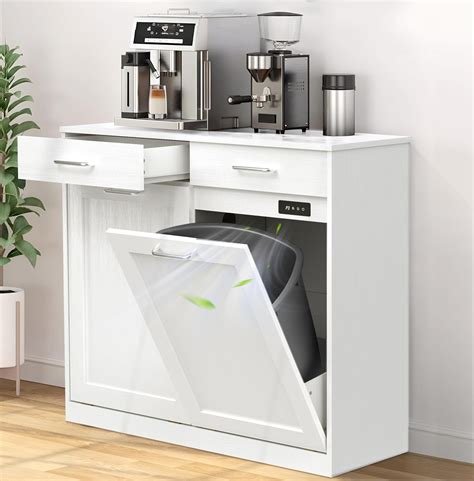 Amazon.com: Xmifer Tilt Out Trash Can Cabinet, Deodorizing Hidden ...