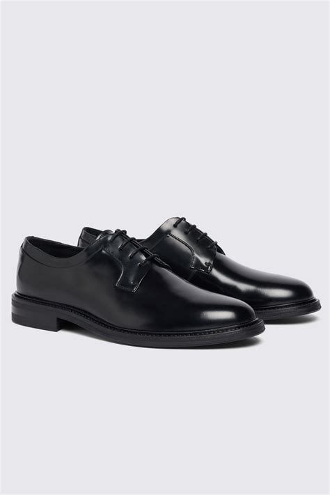 Spanish Leather Black Derby Shoe | Buy Online at Moss