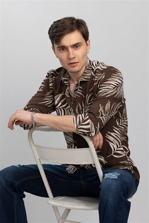 Buy Men's Cucas Palm Brown Shirt Online | SNITCH