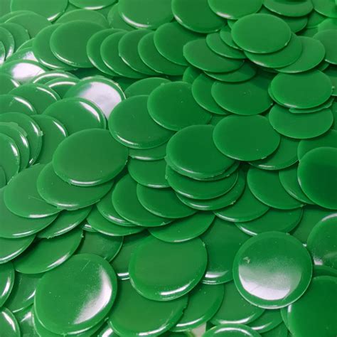 Buy MR CHIPS Plastic Bingo Chips 500 Count | Solid Green Counting Chips ...