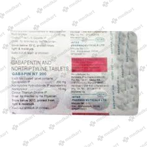 GABAPIN NT 200MG TABLET 15'S, Price, Composition & Generic Alternatives ...