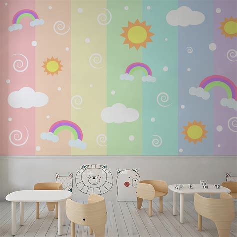 Multi Coloured School Wallpaper – Myindianthings