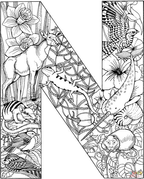 Coloring Pages For Letter N - Coloring Home