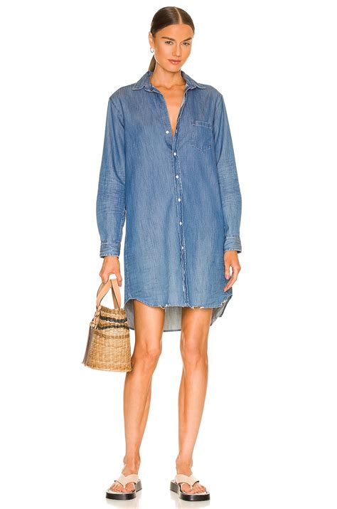 Frank & Eileen Mary Woven Button Up Dress in Vintage Stonewashed Indigo ...