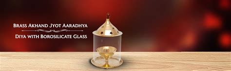 Buy Shubhkart Nitya Brass Akhand Jyot Aaradhya Diya with Borosilicate ...