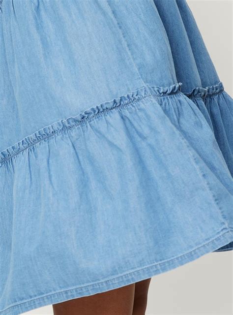 Buy Women Solid Tiered Denim Dress Online at just Rs. 1499.0 ...