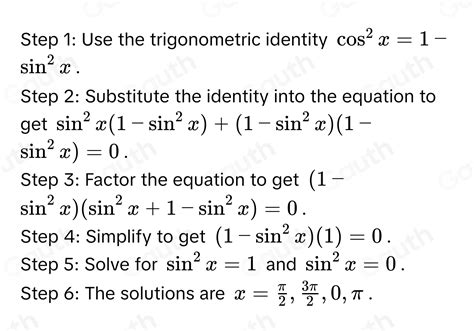 Solved: Find all solutions exactly on the interval [0,2π ). sin^2x(1 ...