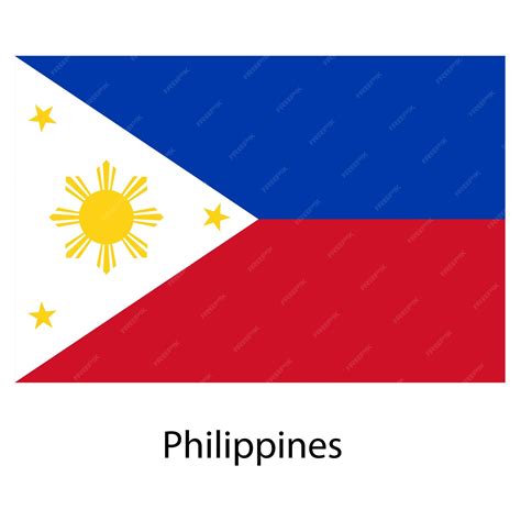 Premium Vector | Flag of the country philippines Vector illustration